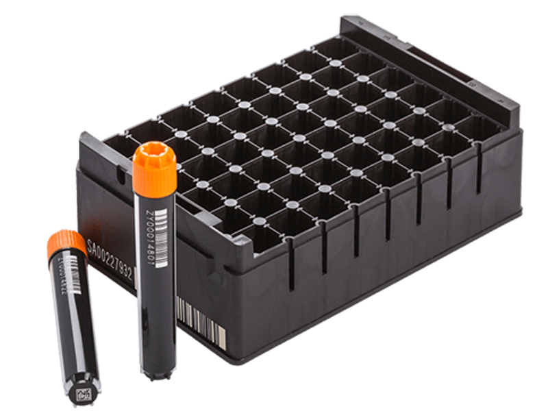 Barcoded empty rack base/24 for 3.8ml FluidX cryovials